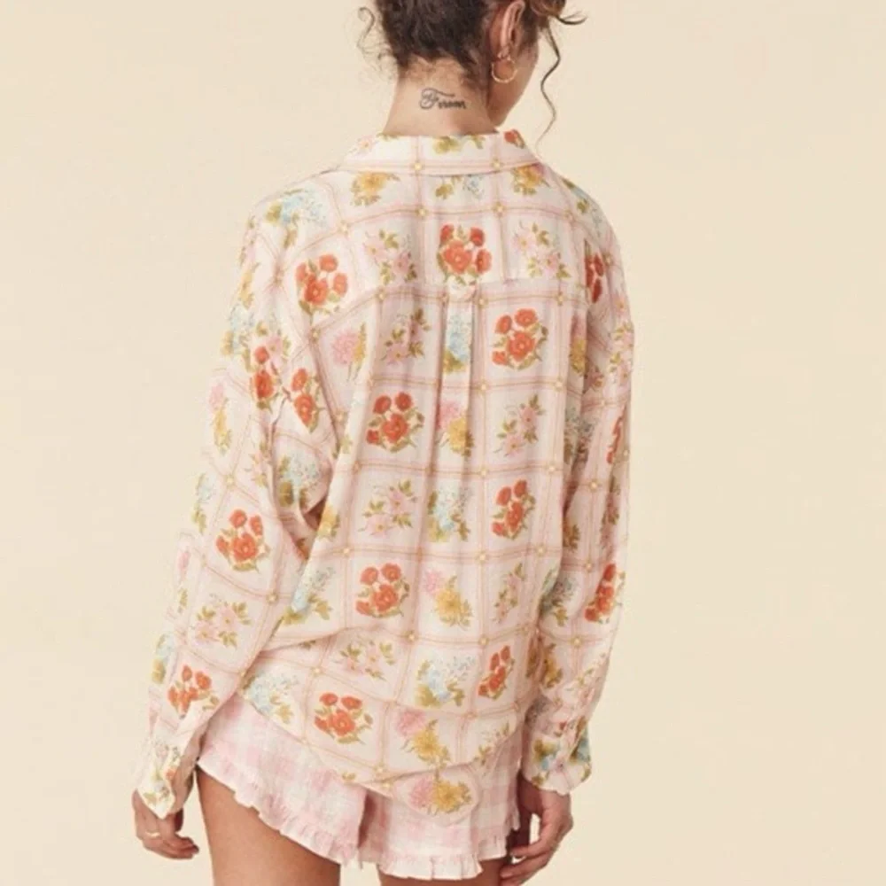 Spell Flora Shirt with Pink and Green Accents - Picture 2 of 6